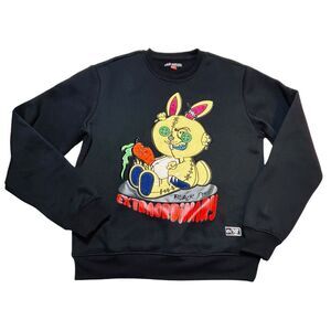 Black Pike‎ Streetwear Bunny Rabbit Extraordinary Sweatshirt Black Mens Medium